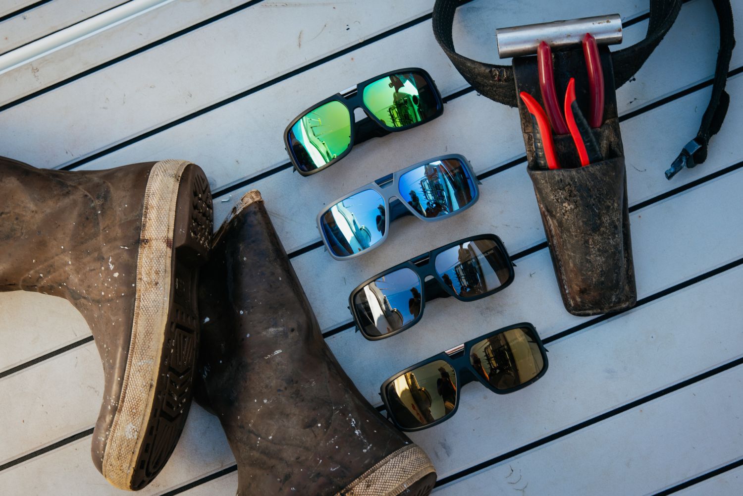 SPY MAINLINE sunglasses worn on the water