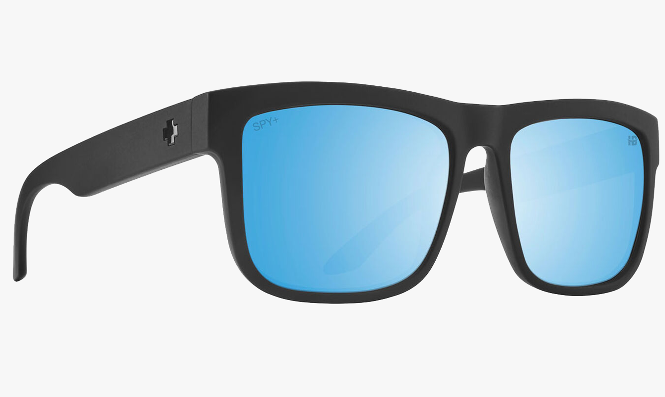 SPY Discord Matte Black with Happy Boost Polar Ice Blue Mirror