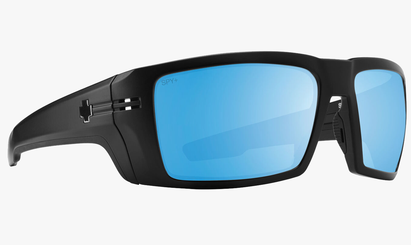 SPY Rebar Matte Black with Happy Boost Polar Black Mirror Lenses