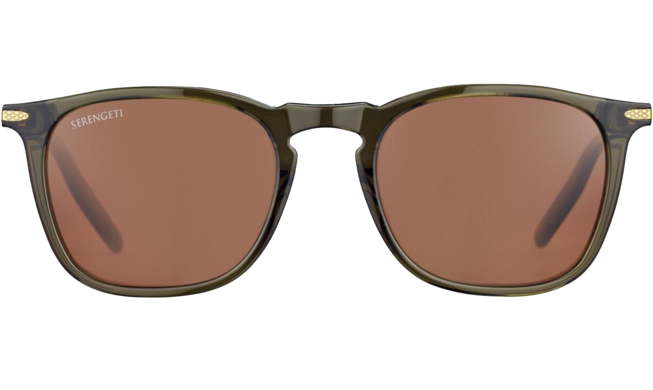 Serengeti Wayne Shiny Dark Gunmetal with Polarized 555nm Blue Lenses
