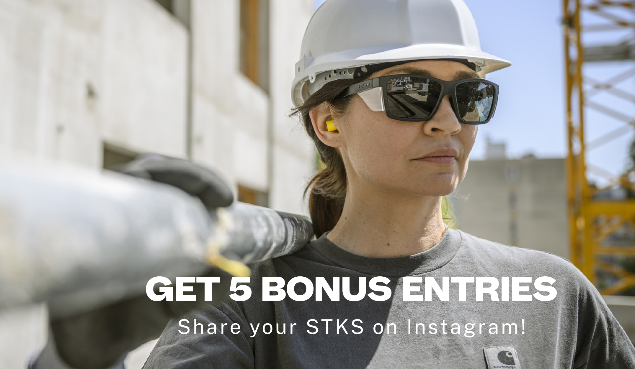 Share a photo wearing your STKS on Instagram for a bonus entry
