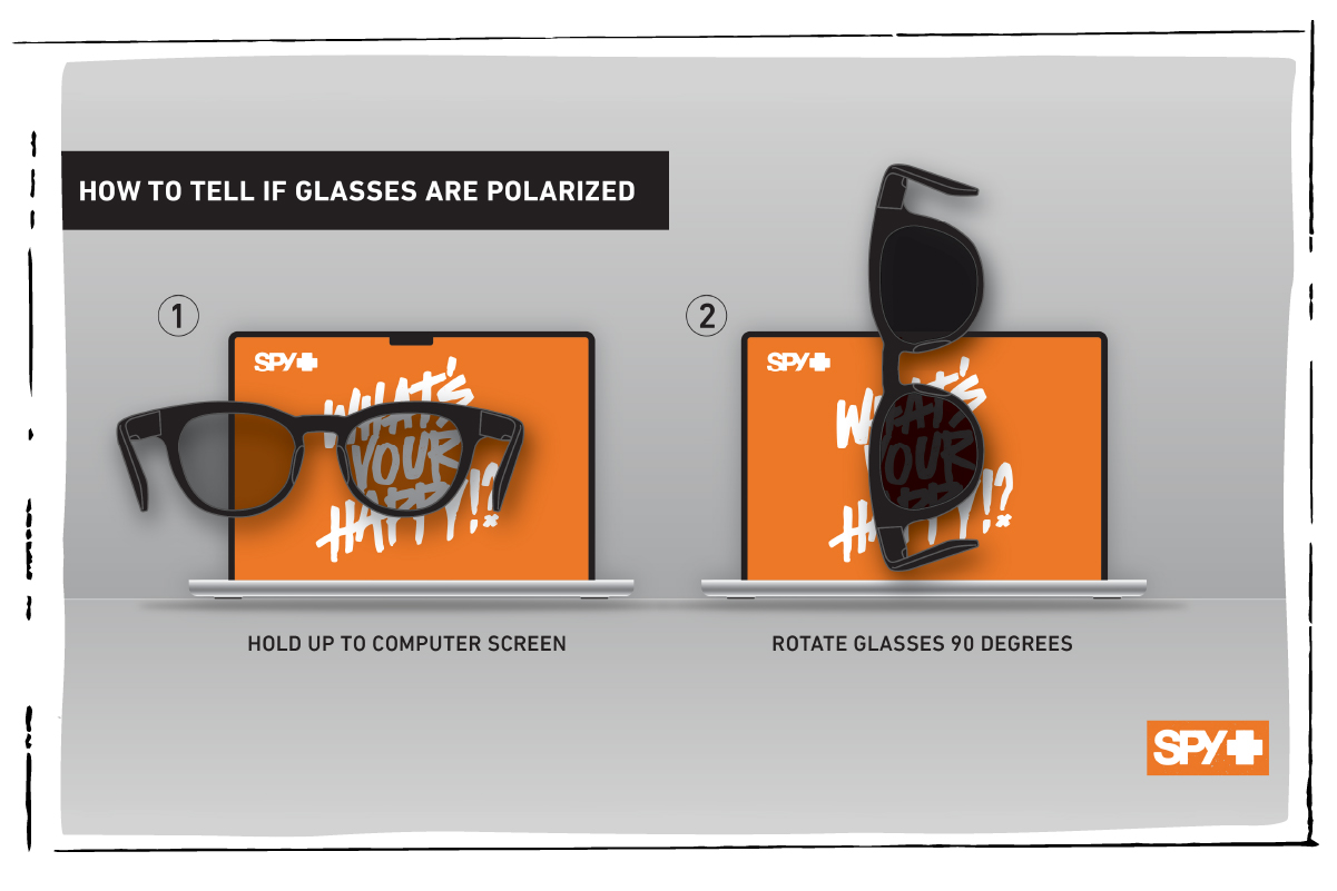 Diagram on how to tell if your sunglasses are polarized